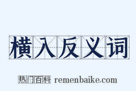 横入反义词是什么意思的图片